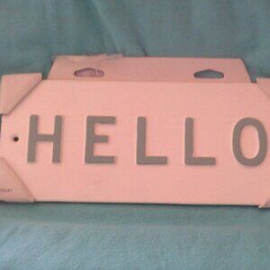 HELLO CERAMIC Plaque Sign New